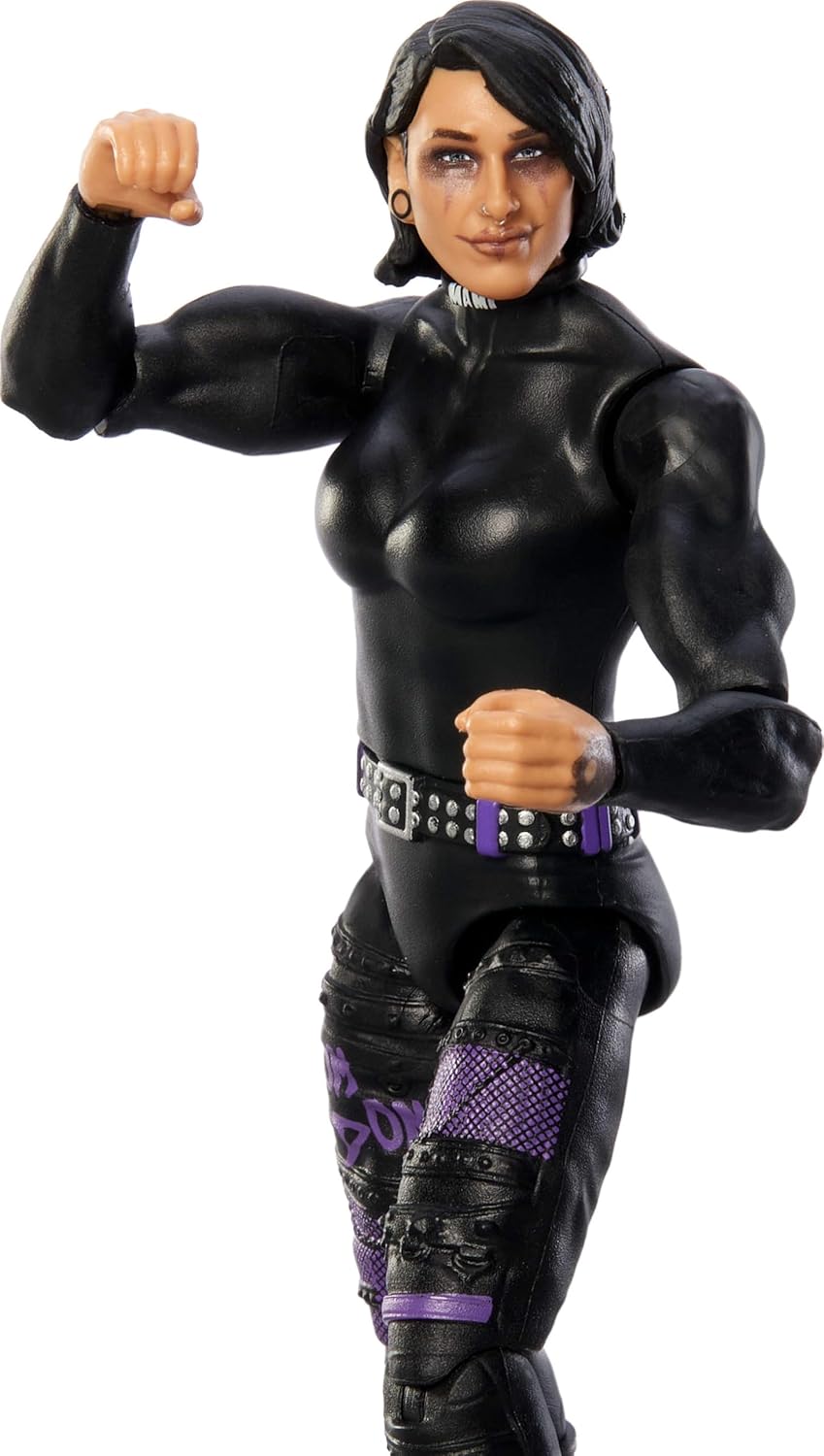 Mattel WWE Rhea Ripley Action Figure, Main Event Series #153 6-inch Collectible with 10 Articulation Points & Life-Like Look, JCV39