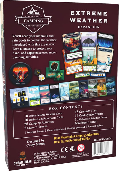 Extreme Weather Expansion | Designed to be Added to Bear Mountain Camping Adventure Base Game | Easy to Learn | Ages 10+ | for 1-4 Players | Perfect for Outdoor Enthusiasts