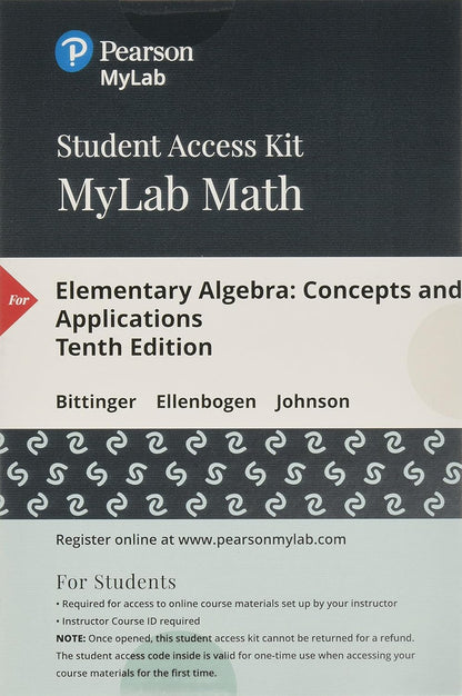 Elementary Algebra: Concepts and Applications, Books a la Carte Edition Plus Mylab Math -- 24 Month Access Card Package