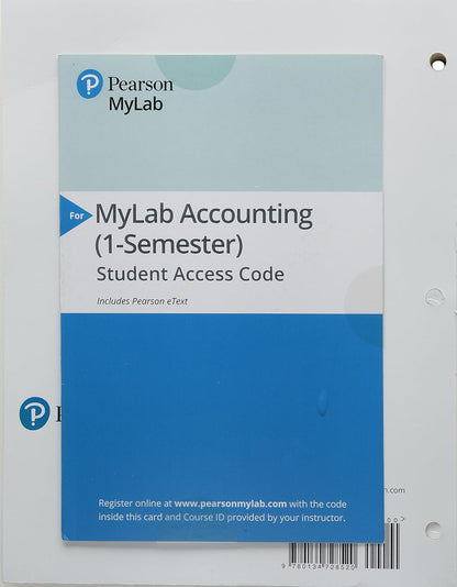 Financial Accounting, Student Value Edition Plus Mylab Accounting with Pearson Etext -- Access Card Package