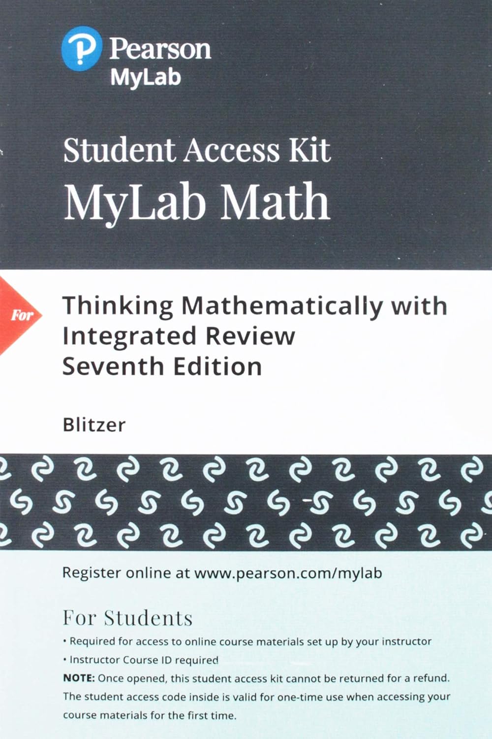 Thinking Mathematically with Integrated Review, Loose-Leaf Edition Plus Mylab Math with Pearson Etext -- 24 Month Access Card Package: Books a La Carte Edition
