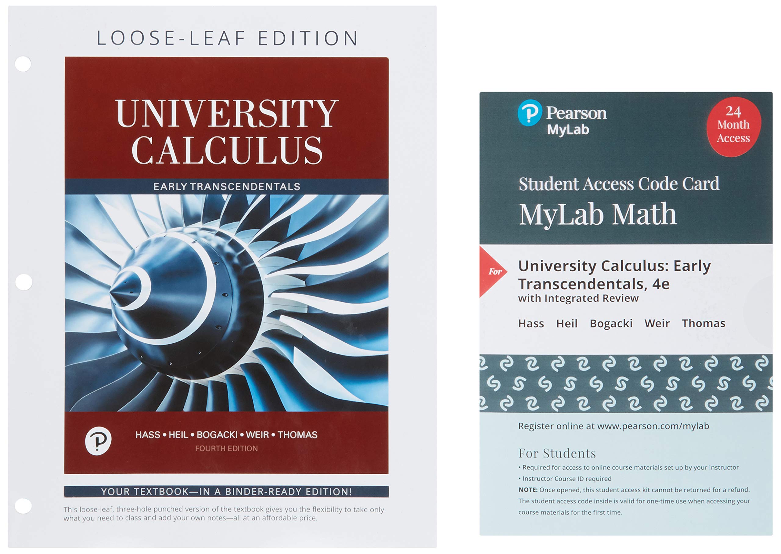 University Calculus: Early Transcendentals, Loose-Leaf Edition Plus Mylab Math -- 24-Month Access Card Package