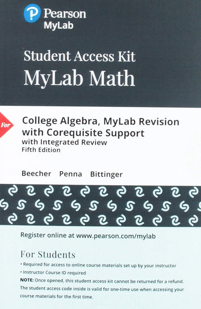 College Algebra, Loose-Leaf Edition Plus Mylab Revision with Corequisite Support -- 24-Month Access Card Package