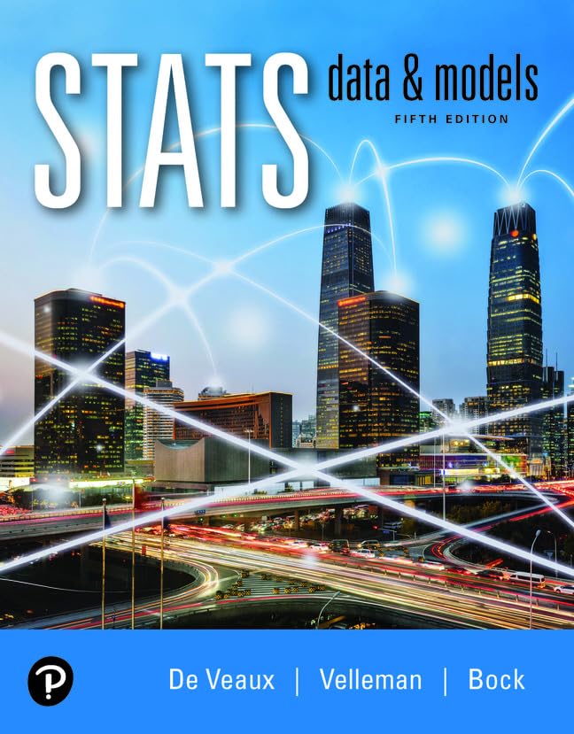 STATS: Data and Models, Loose-Leaf Edition Plus Mylab Statistics with Pearson Etext -- 18 Week Access Card Package