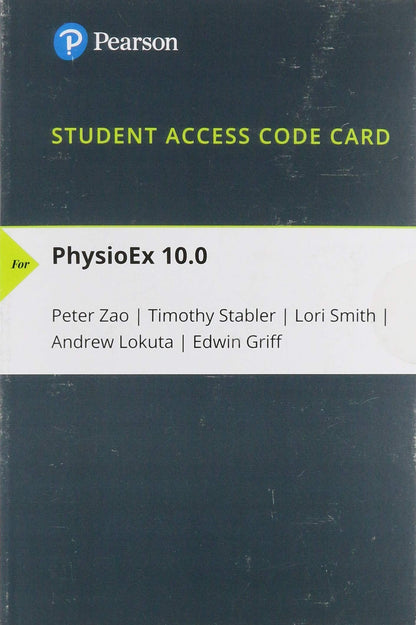 Website Access Code Card for PhysioEx 10.0: Laboratory Simulations in Physiology