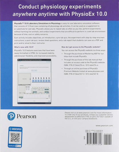 PhysioEx 10.0: Laboratory Simulations in Physiology Plus Website Access Code Card for PhysioEx 10.0 -- Access Card Package