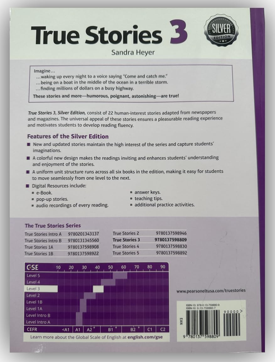 True Stories Silver Edition Level 3 Student`S Book And Ebook With Digital Resources And Pop-Up Stories