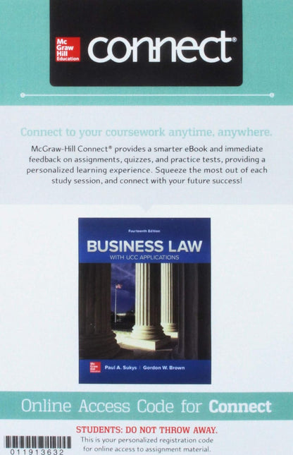 Gen Combo Business Law with Ucc Applications; Connect Access Card