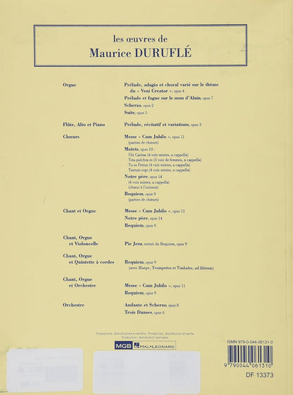 Requiem Opus 9 - Vocal Score