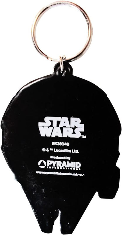 Star Wars, RK38348C, Star Wars - Millennium Falcon Rubber Keychain, Multi-Color, 4.5 x 6cm