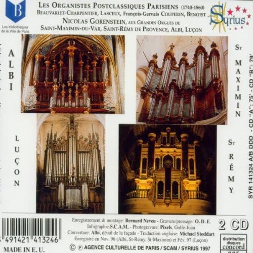 Oeuvres D'orgue De Beauvarlet-Charpentier, Benoist