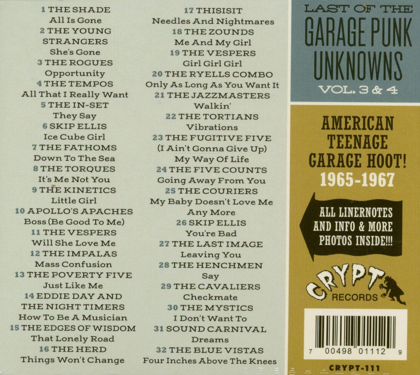 Last of the Garage Punk Unknowns, Vol. 3 & 4