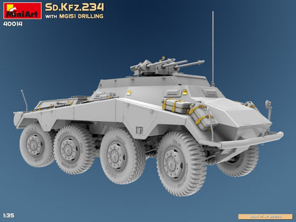 Mini Art 40014 1:35 Dt. Sd.Kfz.234 m. MG151 Drilling - getrouwe replica, modelbouw, plastic bouwpakket, knutselen, hobby, lijmen, modelbouwset, monteren