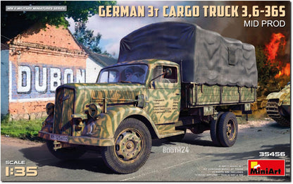 Mini Art 35456 1:35 Dt. 3t Cargo Truck 3,6-36S Mit.Pro. - getrouwe replica, modelbouw, plastic bouwpakket, knutselen, hobby, lijmen, modelbouwset, monteren