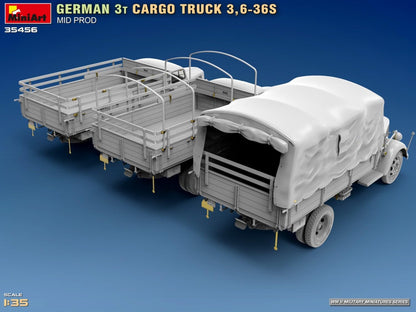 Mini Art 35456 1:35 Dt. 3t Cargo Truck 3,6-36S Mit.Pro. - getrouwe replica, modelbouw, plastic bouwpakket, knutselen, hobby, lijmen, modelbouwset, monteren