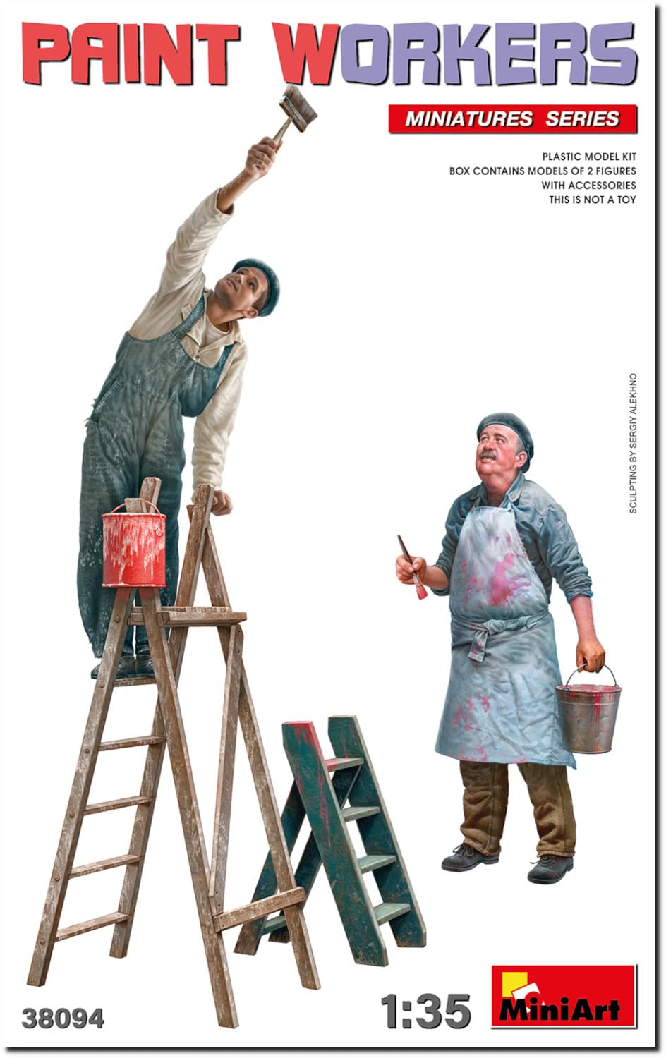 Mini Art 38094 1:35 Fig.Set Schilders met accessoires (2) - getrouwe replica, modelbouw, plastic bouwpakket, knutselen, hobby, lijmen, modelbouwset, monteren