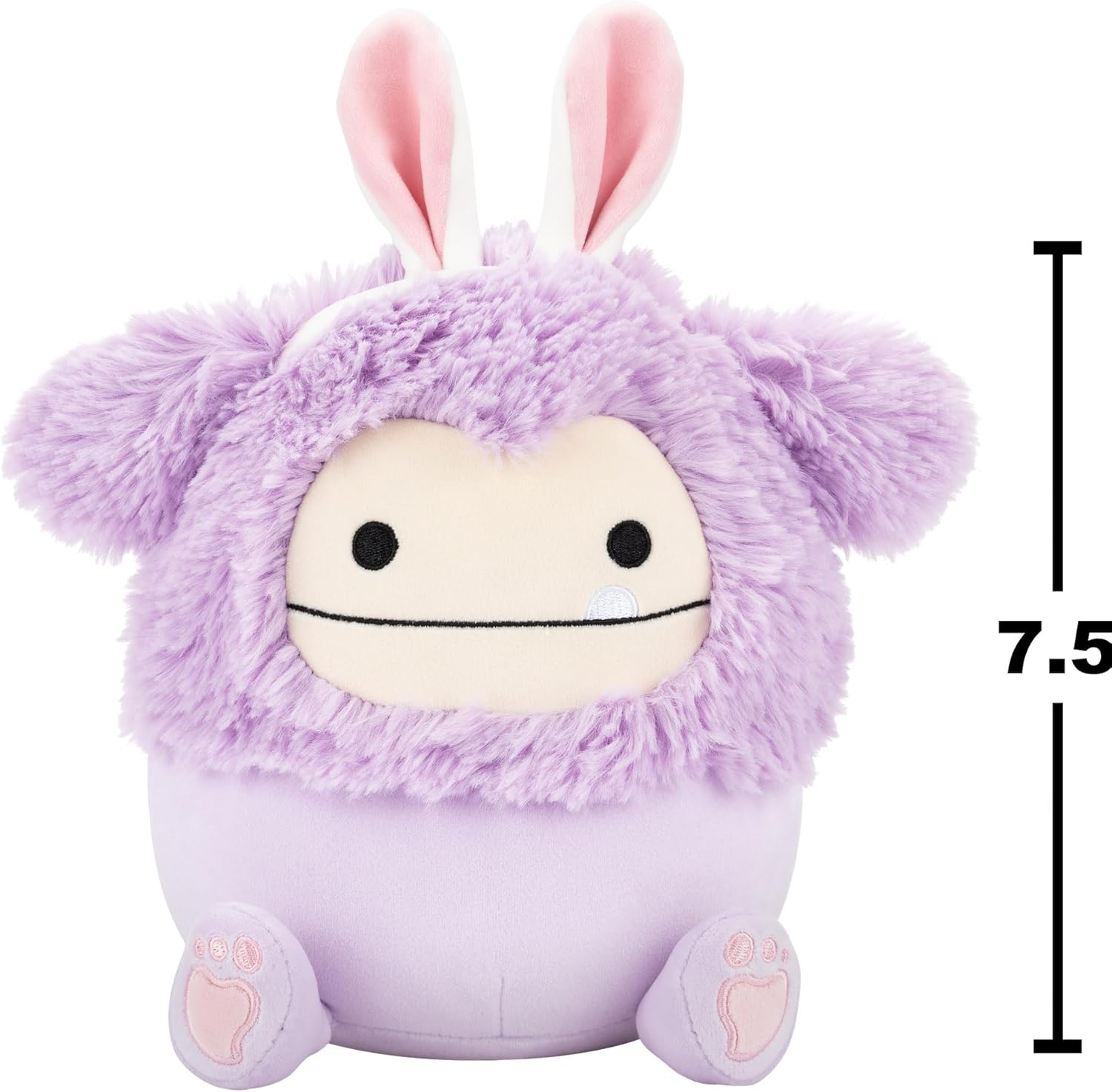 Squishmallows Official 7.5-Inch Dilka the Lavender Bigfoot with Bunny Ears - Official Squishmallows Plush - Soft Easter Plush