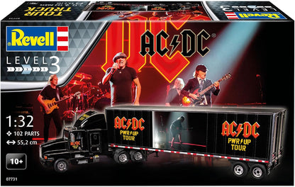 Revell Gift Set 07731 AC/DC Tour Truck Power Up 1:32 Scale Unbuilt Plastic Model Kit with Accessories