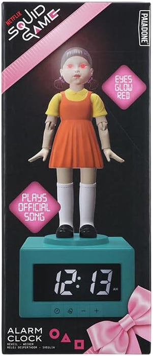 Squid Game Doll Alarm Clock - Officially Netflix Licensed Light, Kids Bedroom Accessories & Decor | Paladone