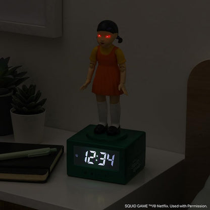 Squid Game Doll Alarm Clock - Officially Netflix Licensed Light, Kids Bedroom Accessories & Decor | Paladone