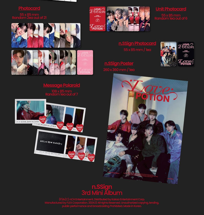 Love Potion - incl. 80pg Photobook, Love Potion Recipe Card, OOTD Sticker, Mirror Photocard, 2 Photocard, Unit Photocard, Message Polaroid + Poster