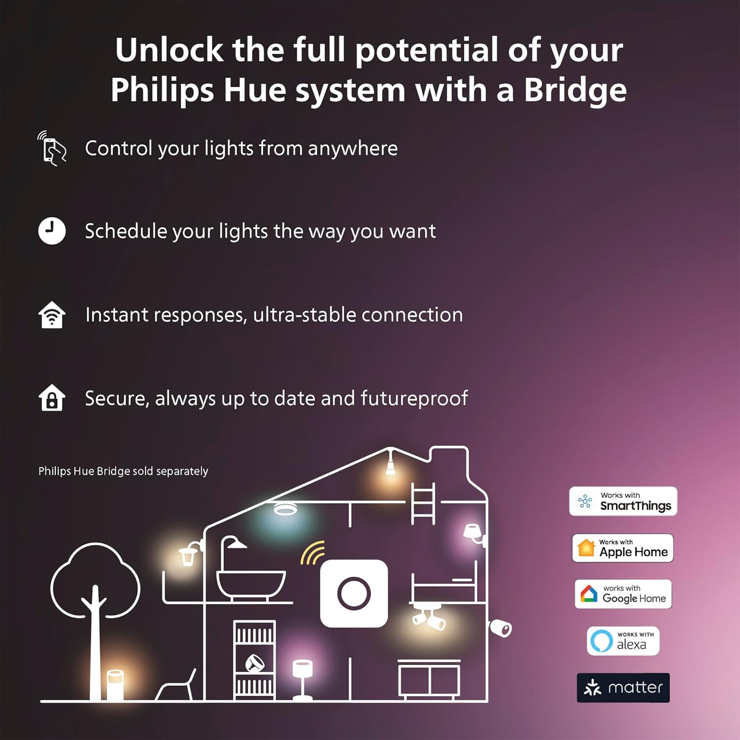 Philips Hue Indoor 10-Meter Smart LED Solo lightstrip (Non Extendable) - 1 Pack - Control with Hue App - Works with Alexa, Google Assistant and Apple HomeKit, Plug Type G