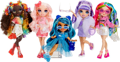 Rainbow High Creative Crystals Skyler - Blue 28 cm Fashion Doll with Crystal Accessory Make It Kit, Ring for You, DIY, Crafts, Resin Play, Ideal Present for Kids Age 8+, NOT EDIBLE