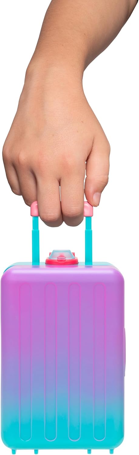 Squish-a-longs Juego de equipaje On-The-Go - (2) Mini-Squish de 1 pulgada, 3 niveles de juego, 3 accesorios y 2 piezas de juego - Colecciona, intercambia y juega - A partir de 6 años