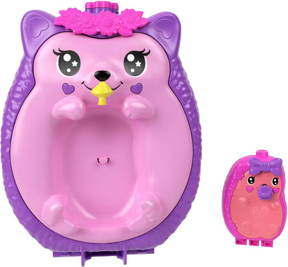 Mattel Polly Pocket: Tiny Worlds Big Surprises! - Hedgehog Mom & Baby Playset (Jbj91)