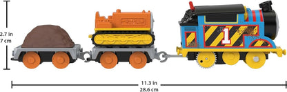 Thomas & Friends Motorized Toy Train Construction Crew Thomas & Terence The Tractor for Preschool Pretend Play Ages 3+ Years
