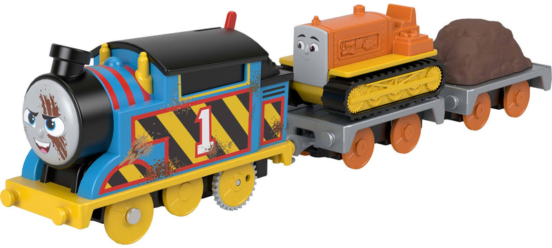 Thomas & Friends Motorized Toy Train Construction Crew Thomas & Terence The Tractor for Preschool Pretend Play Ages 3+ Years
