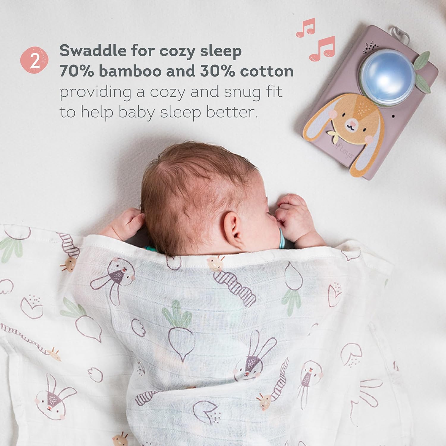 Taf - Bunny Soother & Swaddle Set (259-13305)