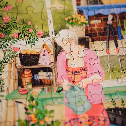 Ravensburger Puzzle 12001362 - Gartenarbeit - 100 Teile Garten-Puzzle für ältere Menschen und Senioren, mit größeren, griffigen Puzzleteilen, großer Bildvorlage und mit Stabiler Unterlage zum Puzzeln