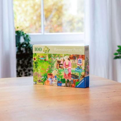 Ravensburger Puzzle 12001362 - Gartenarbeit - 100 Teile Garten-Puzzle für ältere Menschen und Senioren, mit größeren, griffigen Puzzleteilen, großer Bildvorlage und mit Stabiler Unterlage zum Puzzeln