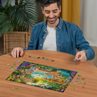 Ravensburger Puzzle 12001384 - Tiger Family in The Oasis - 500 Teile Puzzle für Erwachsene und Kinder ab 12 Jahren