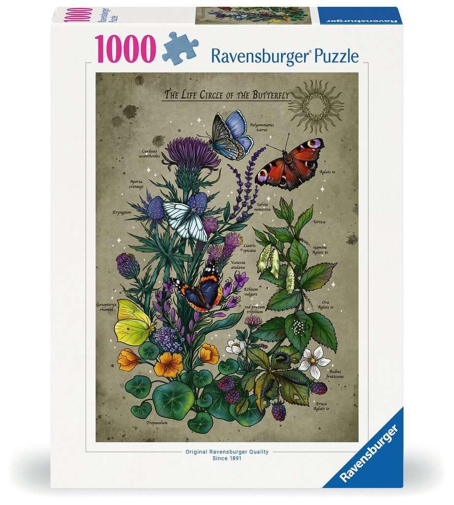 Ravensburger Puzzle 12001435 - Lifecircle Butterfly - 1000 Teile Puzzle für Erwachsene und Kinder ab 14 Jahren