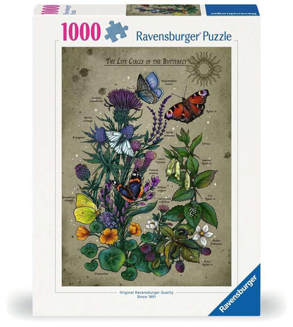 Ravensburger Puzzle 12001435 - Lifecircle Butterfly - 1000 Teile Puzzle für Erwachsene und Kinder ab 14 Jahren