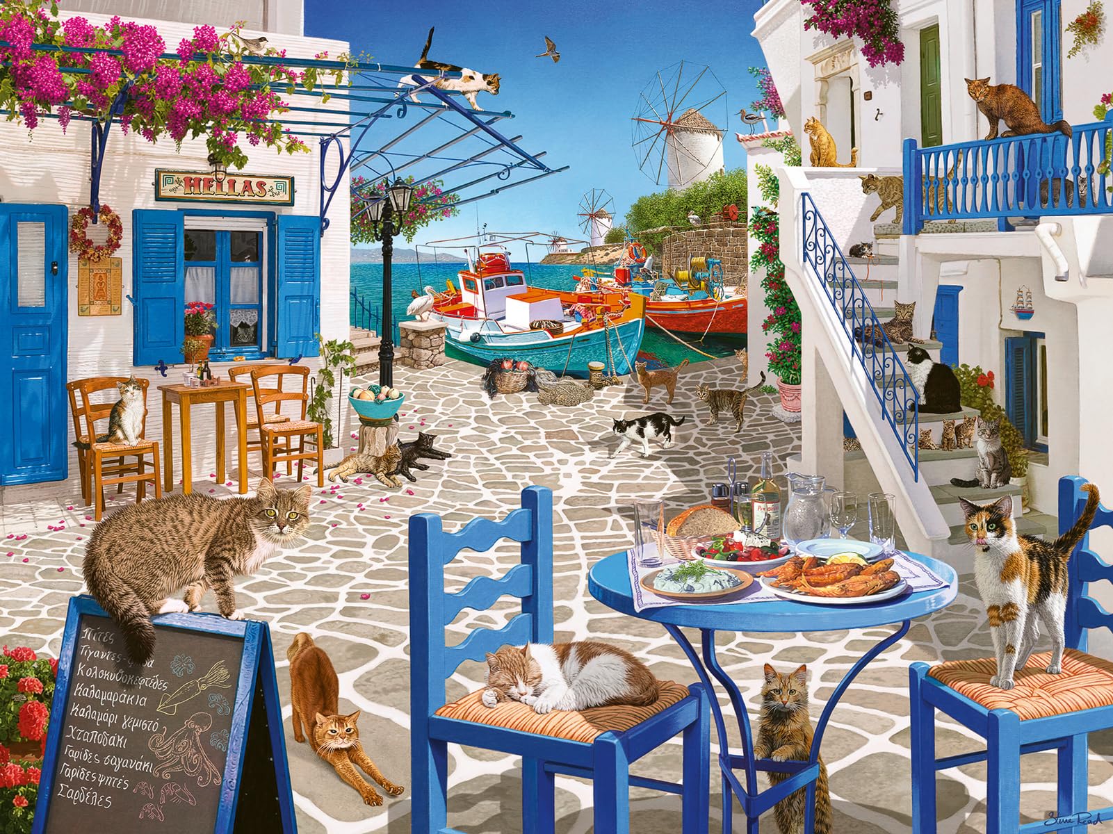 Cat`S Of Mykonos Puzzle - 1500 Pieces