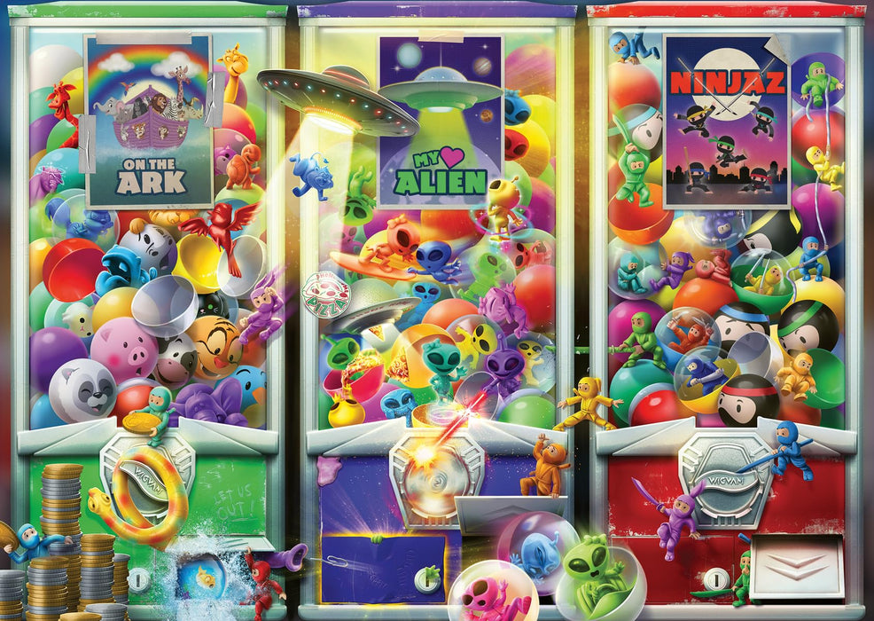 Ravensburger Dieren, buitenaardse wezens en ninja's 1000 stukjes legpuzzel | Premium puzzelervaring | Unieke en in elkaar grijpende pasvorm | Handgemaakte gereedschappen