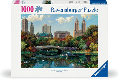 Ravensburger NY Central Park, Bow Bridge 1000 Piece Jigsaw Puzzle | Relaxing Activity | Unique and Perfectly Fitting Pieces, Durable Puzzle for Adults
