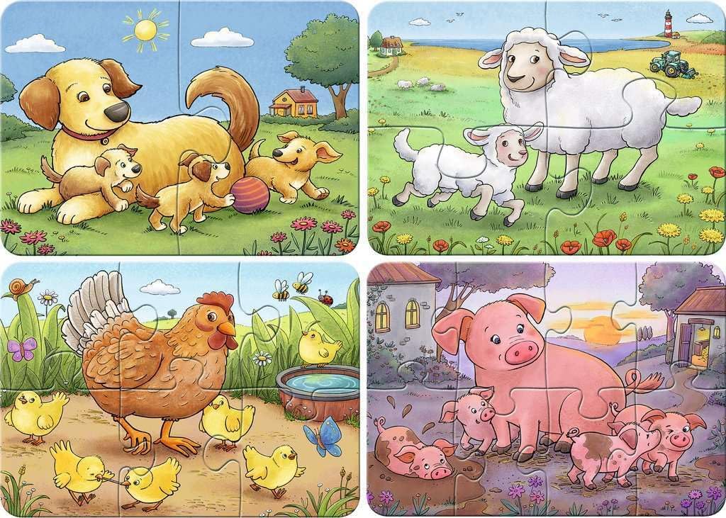 Ravensburger - Farm Animal Families 2/4/6/8P - (12004041)