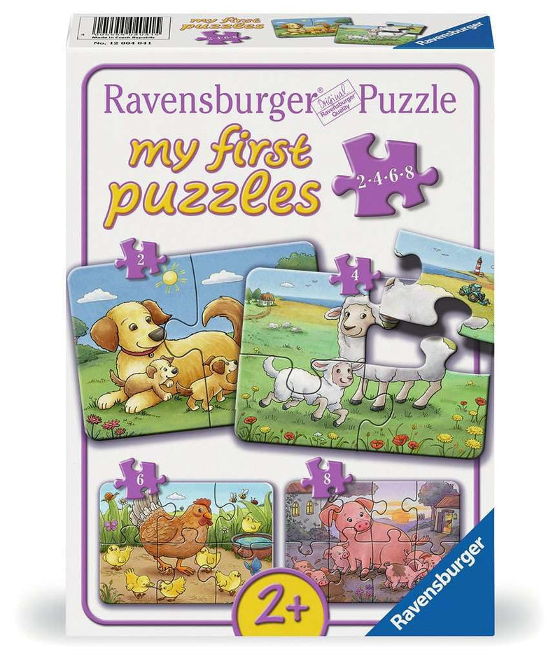 Ravensburger Kinderpuzzle - 12004041 Kleine Bauernhoftiere - my first puzzle mit 2,4,6,8 Teilen - Puzzle für Kinder ab 2 Jahren