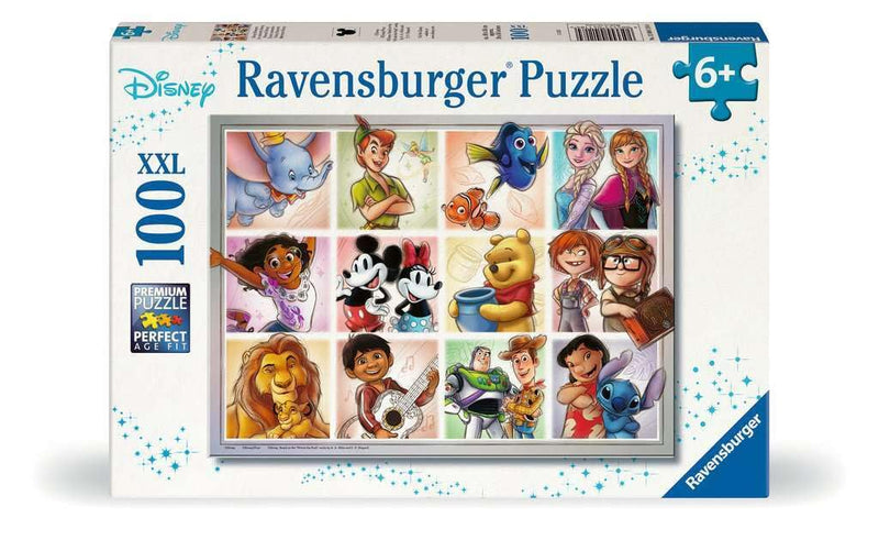 Ravensburger Kinderpuzzle - 12004118 Disney Multicharacter - Puzzle für Kinder ab 6 Jahren, mit 100 Teilen im XXL-Format