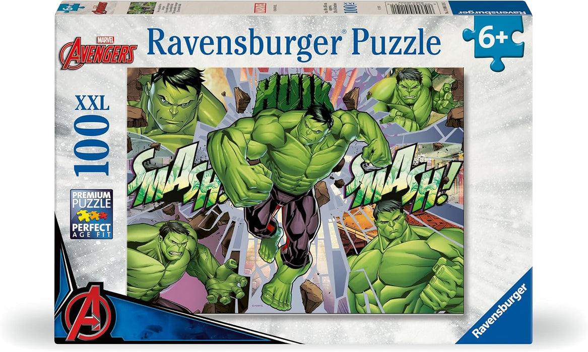 Ravensburger Marvel Avengers - The Hulk Gifts and Toys - 100 Piece Jigsaw Puzzle for Kids and Adults Age 6 Years +