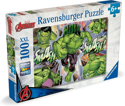 Ravensburger Marvel Avengers - The Hulk Gifts and Toys - 100 Piece Jigsaw Puzzle for Kids and Adults Age 6 Years +