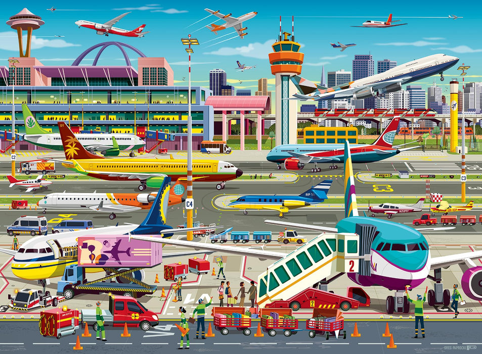 Ravensburger Airport Central - 150 Piece Jigsaw Puzzle for Kids Age 7 Years Up - Aeroplanes & Aviation