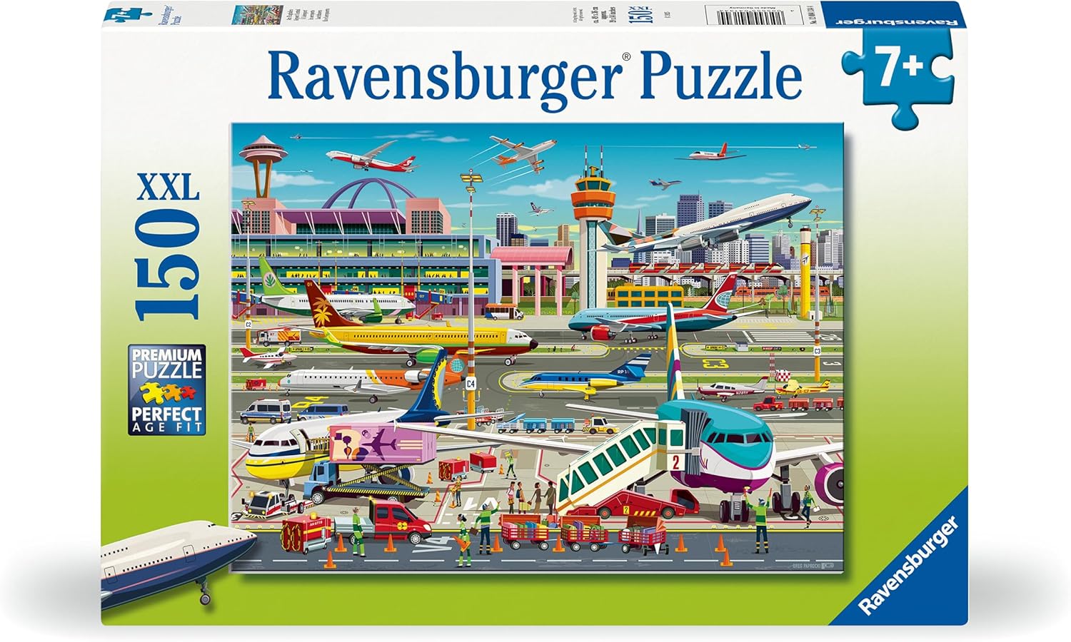 Ravensburger Airport Central - 150 Piece Jigsaw Puzzle for Kids Age 7 Years Up - Aeroplanes & Aviation