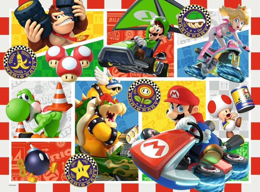 Ravensburger Kinderpuzzle 12004143 - Spaß mit Mario Kart - Puzzle für Kinder ab 7 Jahren, mit 150Teilen im XXL-Format