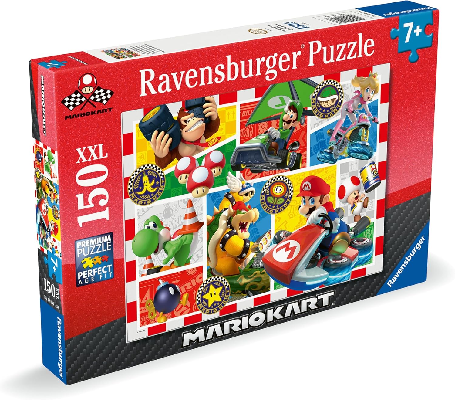 Ravensburger Kinderpuzzle 12004143 - Spaß mit Mario Kart - Puzzle für Kinder ab 7 Jahren, mit 150Teilen im XXL-Format
