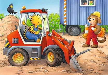 Ravensburger Kinderpuzzle - 05717 Tiere auf der Baustelle - 2,4,6,8 Teile my first puzzle für Kinder ab 2 Jahren